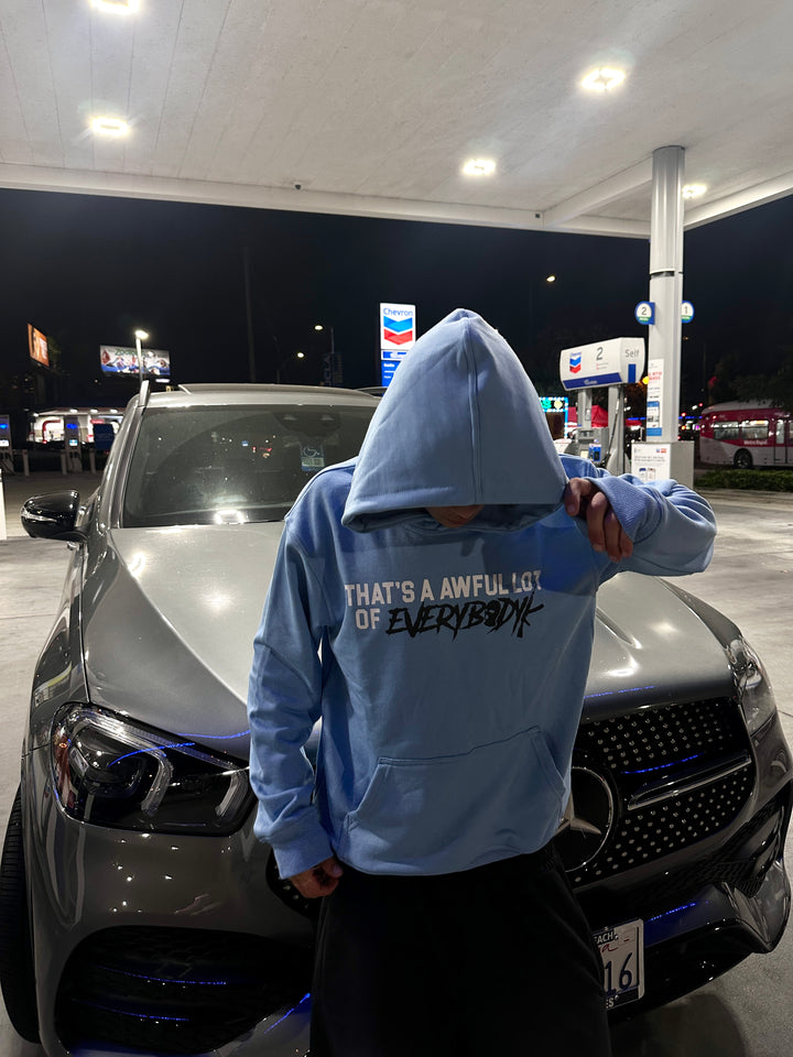 AWFUL EVERYBODYK HOODIE BLUE