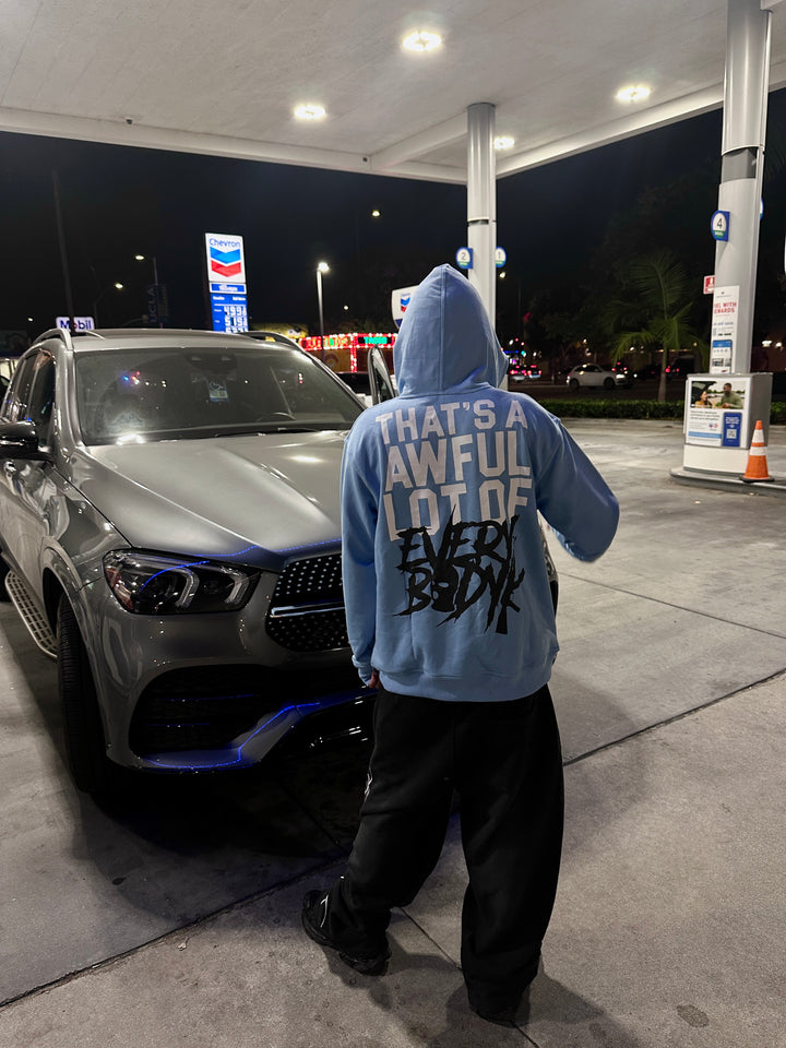 AWFUL EVERYBODYK HOODIE BLUE