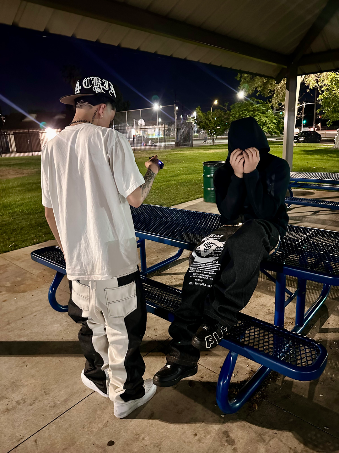 TWO TONE JEANS WHITE