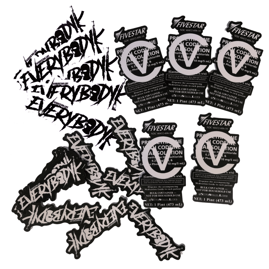 FIVE STICKERS