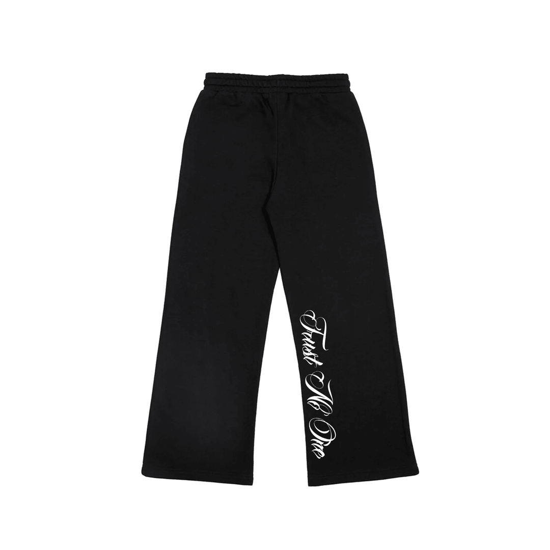 Back of 5IVESTAR LIFE ANTI joggers showing the modern relaxed fit and straight-leg silhouette in premium heavyweight cotton.