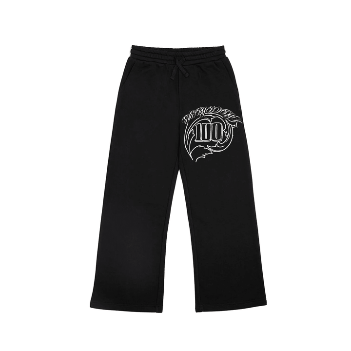 Front view of ANTI Heavyweight Cotton Sweatpants featuring a high-quality screen-printed graphic on the leg by 5IVESTAR LIFE.