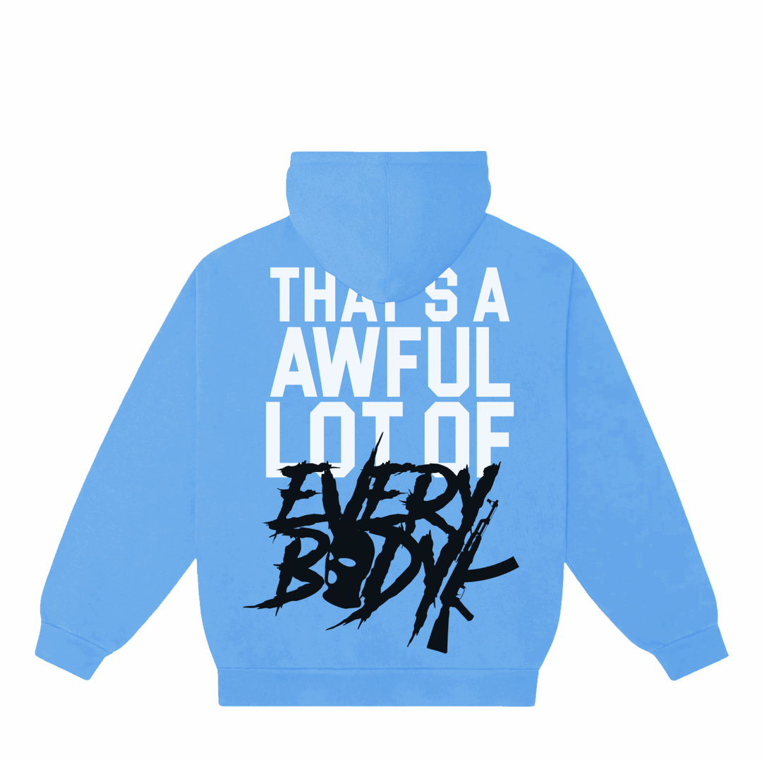 AWFUL EVERYBODYK HOODIE BLUE