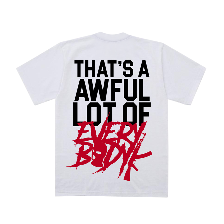 AWFUL EVERYBODYK SHIRT (RED/WHI)