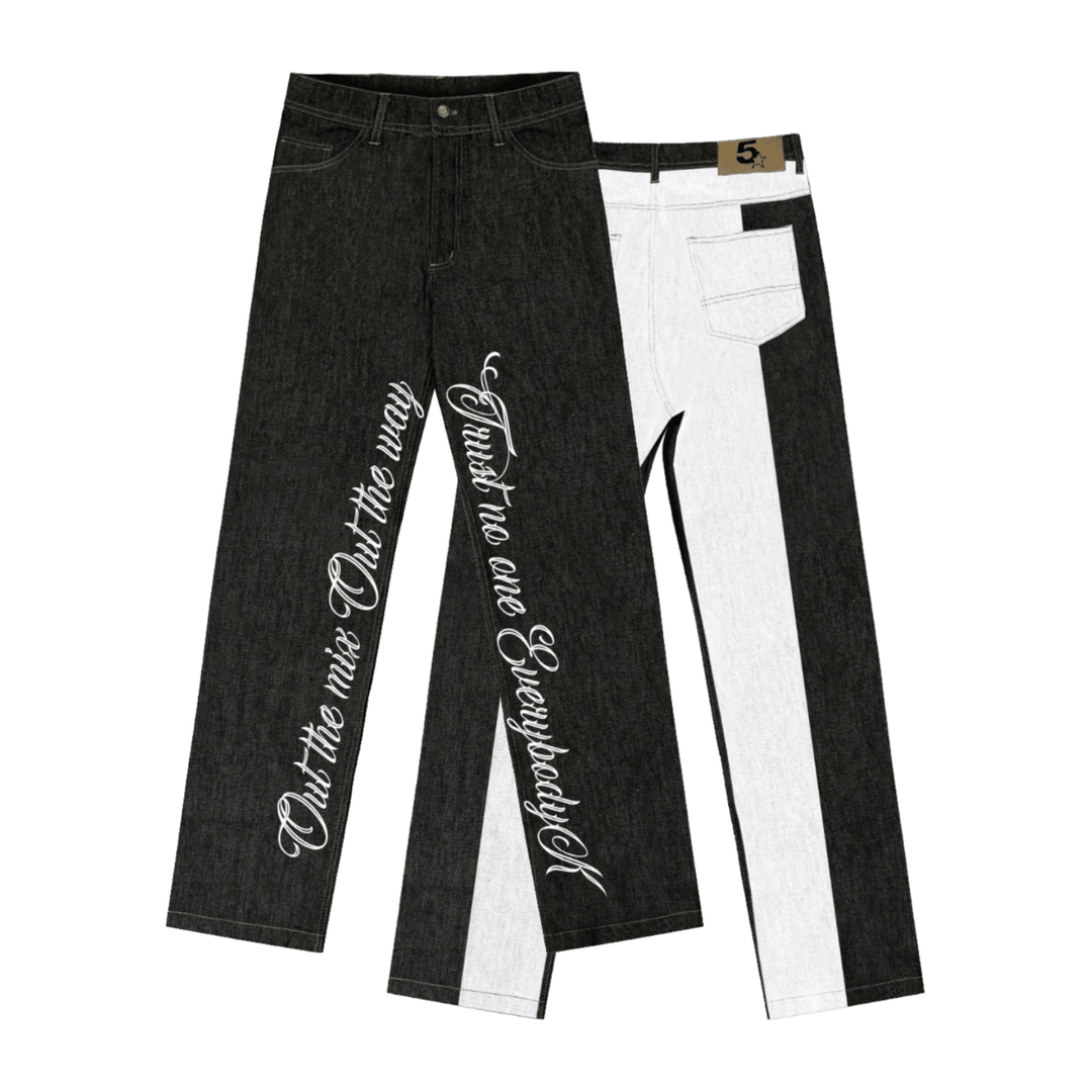 Two Color Jeans Two-Tone Stacked Jeans | Heavyweight Straight Fit | 5IVESTAR – 5IVESTAR ...