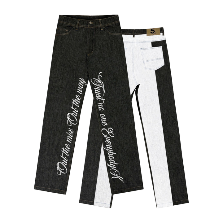 TWO TONE JEANS WHITE